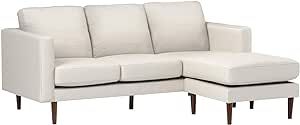 Amazon Brand – Rivet Revolve Modern Upholstered Sofa with Reversible Sectional Chaise, 80"W, Linen