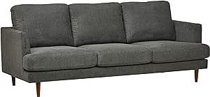 Amazon Brand – Rivet Goodwin Modern Sofa Couch, 88.6"W, Charcoal Grey