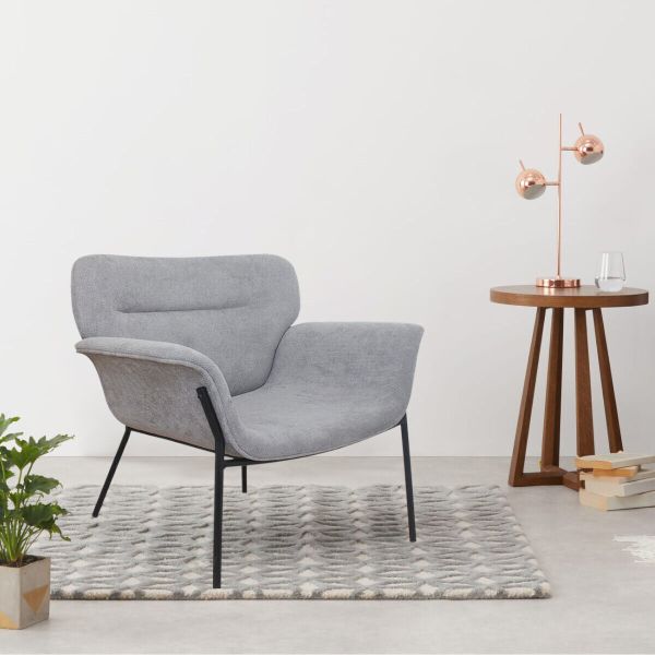 French Upholstered Fabric Leisure Accent Dressing Chair Single Sofa Armchair