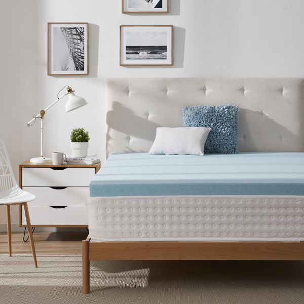 4 inch Memory Foam Mattress Gel Infused Ventilated Design Mattress Pad for King Sized Bed