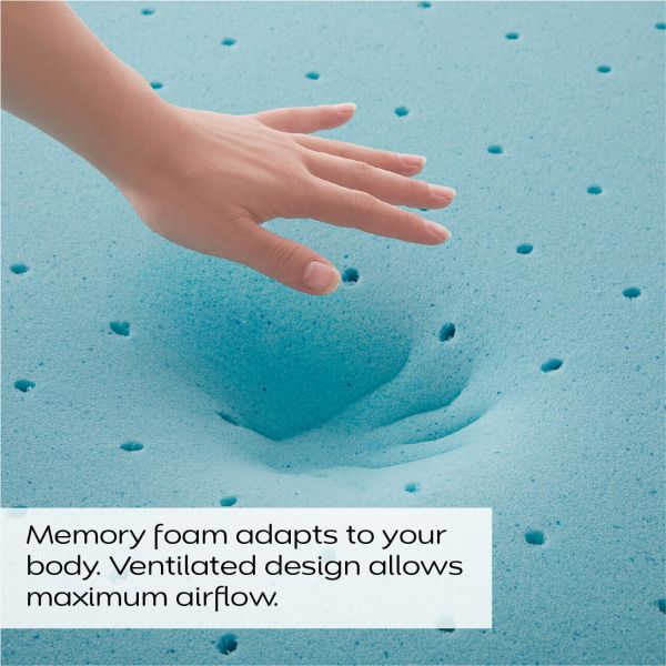 4 inch Memory Foam Mattress Gel Infused Ventilated Design Mattress Pad for King Sized Bed